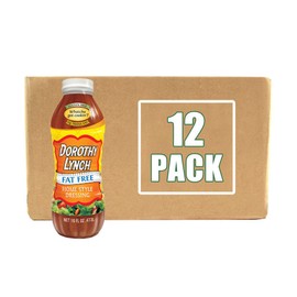 Dorothy Lynch Dressing | Sweet & Spicy | Thick & Creamy | Salads, Dips, Sauces, & Marinades | French Style Condiment | Tangy | Gluten Free | No Trans Fat | USA Made (Light & Lean, 16 oz (12 Pack))