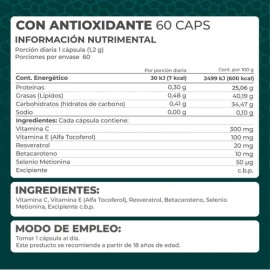 Antioxidante Con Resveratrol Pronat 60 Cápsulas de 1200 mg
