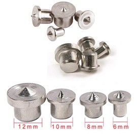Center Points Pin Set Dowel Pins Center Point Set 6 mm 8 mm 10 mm 12 mm Dowel Pin Center Dowel Centre Point Woodworking Alignment Tools Points Marker Drill Center for Woodwork Drill Tools 16 Piece Set