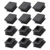 METALLIXITY Square Tube End Cap(20 x 20mm) 12Pcs, Plastic Plugs