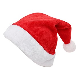 Btofellin Hat Christmas Hat for Adult Deluxe Classic Velvet Comfort Xmas Holiday Hat Santa Hat with a Faux Fur Pompom Fancy Dress Accessory for Christmas New Year Party Supplies