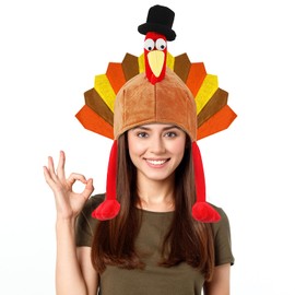 Asikkon Thanksgiving Turkey Hats Turkey Cap for Thanksgiving Night Event Dress-up Cosplay Costume Accessories