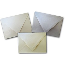 Stardream Metallic Silver A7 Deep Neck Envelopes - 25 Pack