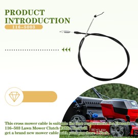 DZBQ Lawn Mower Clutch Cable, Ex-Mark 116-5003 Crosscut Drive Cable, Lawn Mower Drive Control Cable Replacement, 1 Pack