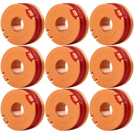Moupaa 9 Pack Grass Strimmer Line Spool Accessories for Worx WG150E WG154E WG155E WG157E WG160E WG163E WG166E WG167E WG169E
