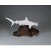 HAMMERHEAD SHARK Sculpture by JOHN PERRY 12in long on polished