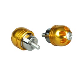 POSH FAITH Motorcycle Supplies Handlebar End Big Bar End M6 Honda Car (Weight Type), Honda/Suzuki M6 Type CB1300SF/SB | GSX1300R Hayabusa Gold 031179-04-10 Bar End Cap