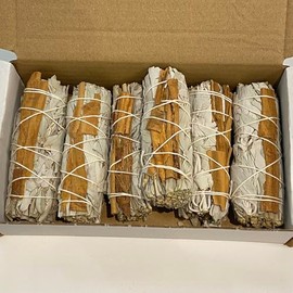 VIE Wholesale Smudge Sticks, White Sage and Cinnamon 4", Pack of 6