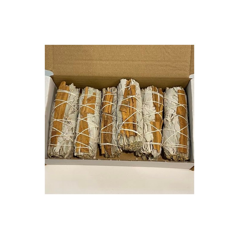VIE Wholesale Smudge Sticks, White Sage and Cinnamon 4", Pack