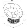 OSP Home Furnishings Wicker Papasan Chair with 360-Degree Swivel, Large,