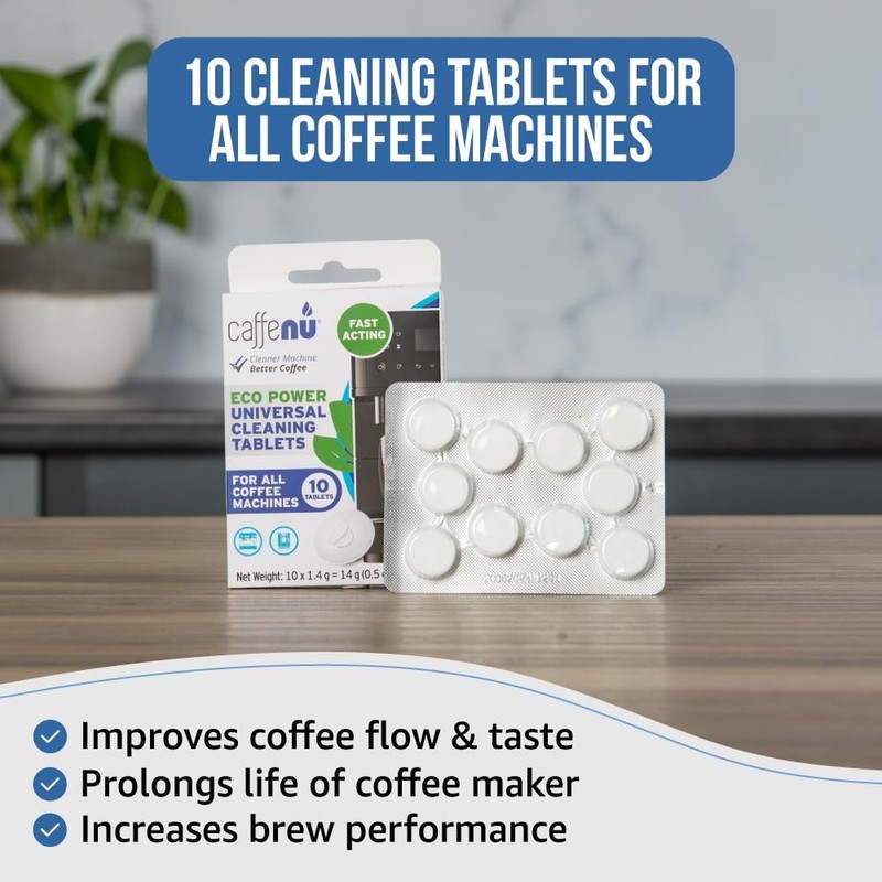 Coffee Machine Cleaner Tablets. 10 x 0.05 oz. Used Every