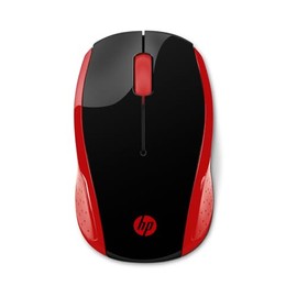 HP Mouse Inalámbrico 200, Conectividad de 10 MTS, 2.4 GHz, Windows/Mac OS, Ambidiestro, Rojo (2HU82AA)
