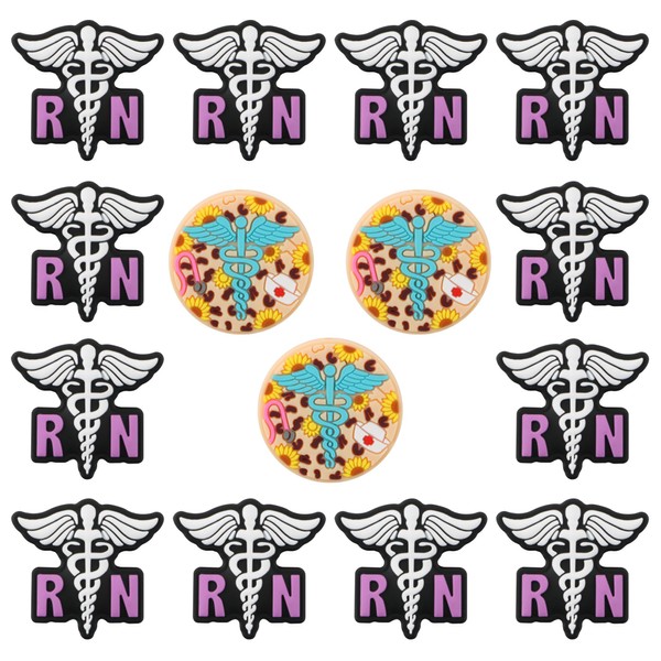 HHCFAST 15Pcs Silicone Focal Beads for Keychain Making and Pens,