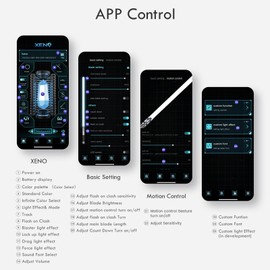 Upgraded XRGB 3.0 Sensitive Smooth Swing Light Saber, Supprot Heavy Dueling, Infinite Color Changing, 16 Sound Fonts Light Saber, Rechargeable Metal Hilt Light Saber