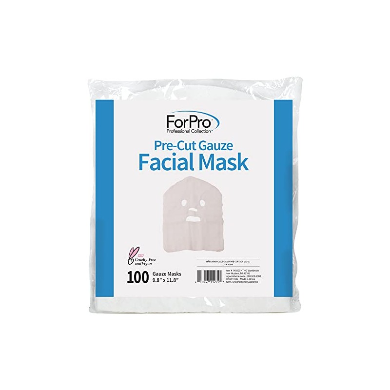 For Pro Precut 100 Cotton Gauze Facial Mask, 100 Count