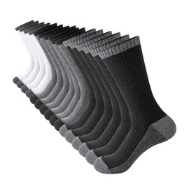 JOYNÉE 8 Pairs Mens Breathable Athletic Crew Socks Arch Support Cushioned Socks for Hiking Sports Running,Multicolor 3,Sock Size:10-13