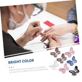 Beavorty 7pcs Hollow Butterfly Nail Art Charms Manicure Decor Accessories for Creative Nail Designs and Safe for Women Art
