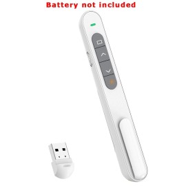 Universal PPT Presentation Remote Wireless Presenter Laser Pointer Clicker Pen Wireless US - White