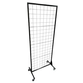 Only Hangers Portable Heavy Duty 2' x 5.5' Gridwall Art and Craft Trade Show Display Panel - Available in Black and White - Sold Individually or in a Pack of 2 (BLACK, PACK OF 1)