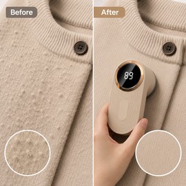 Rechargeable Fabric Shaver for Clothes – LED Digital Lint & Fuzz Remover for Sweaters, Coats & Home Textiles