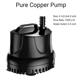 Aquariums Fish Tank Water Chiller Pump, 25W Hydroponics water pump for Pond Fountain