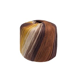 Gradient Knitting Thread 133M Crochet Yarn Knitting Yarn Soft Cotton Yarn Color Gradient Hand Knitting Supplies for Sweater Scarf Hat Shawl Blanket Brown Crochet Sewing Thread