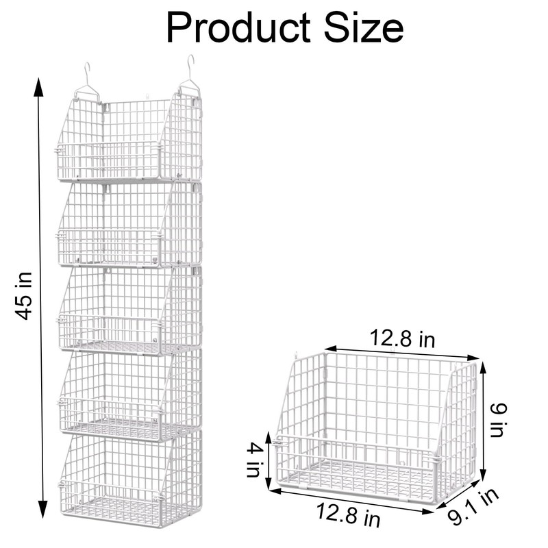 PUPPYCUTE Hanging Closet Organizer and Storage, Clothes Hanging Shelves Wire