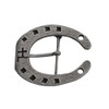 Chrissys-in Bu10012 Horseshoe Belt Buckle, grey black