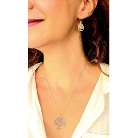 Strictly Gifts Women's Sterling Silver Cut Out Tree of Life Pendant Necklace, Sterling Silver, No Gemstone