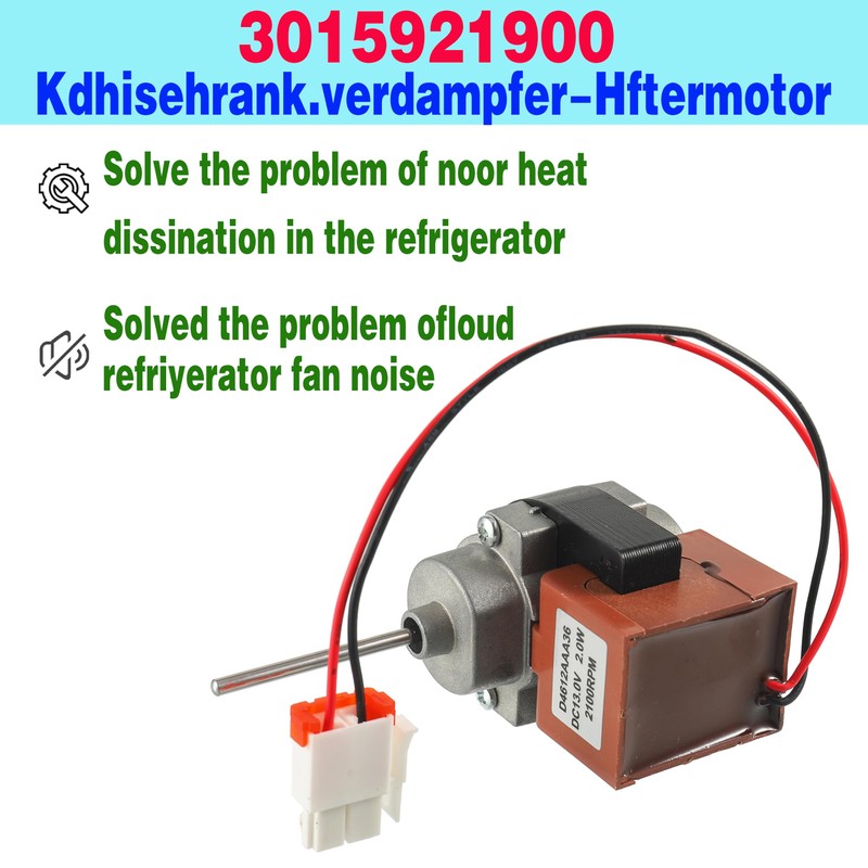 3015924900 Refrigerator Evaporator Fan Motor D4612AAA36 Compatible with Kenmore Fits