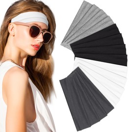 Headbands for Women – 16 Pack Non-Slip Cotton Cloth Headbands for Women's Hair Accessories, Fashion Sports Hair Bands & Hair Ties, Soft Fabric for Yoga, Running, Workout