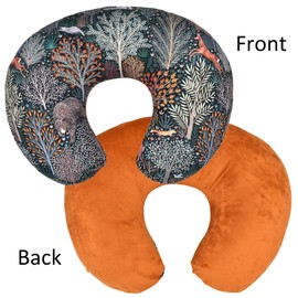 2 Pack Newborn Nursing Pillow Cover U Shaped Stretchy Interchangeable Forest Flower Pillow Cover 22.8 x 18 Inch