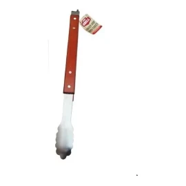 Grill Pinza Asador Parrilla Acero Inoxidable Mango De Madera 45 Cm