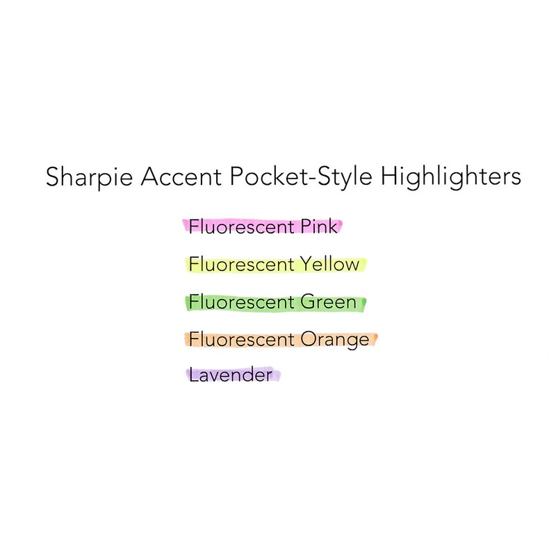 Sharpie Accent Pocket-Style Highlighters, Fluorescent Yellow, 48 Count