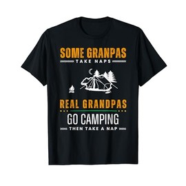 campers' catnap: grandpas' humorous outdoor snooze tee T-Shirt