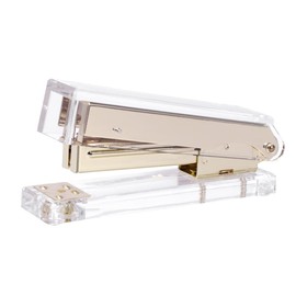 Operitacx Elegant Gold Desk Stapler Acrylic Office Stapler School Desk Home Perfect Office Supply