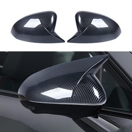 XYHGM ABS Rearview Mirrors Cover Fit for Hyundai Sonata 11th 2024 2025 Ox Horn Side Rear View Mirror Cover Side Rear View Mirror Guard Cover Exterior Accessories 2PCS-No Turn Signal(Carbon Fiber)