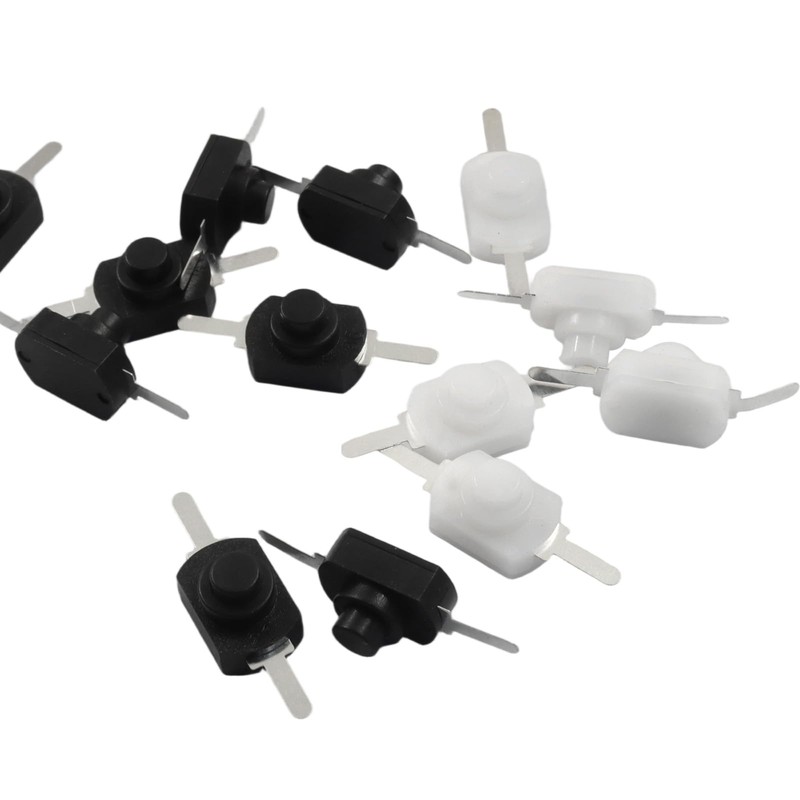 Cionyce 50Pcs Micro Push Button Switch, Black+White