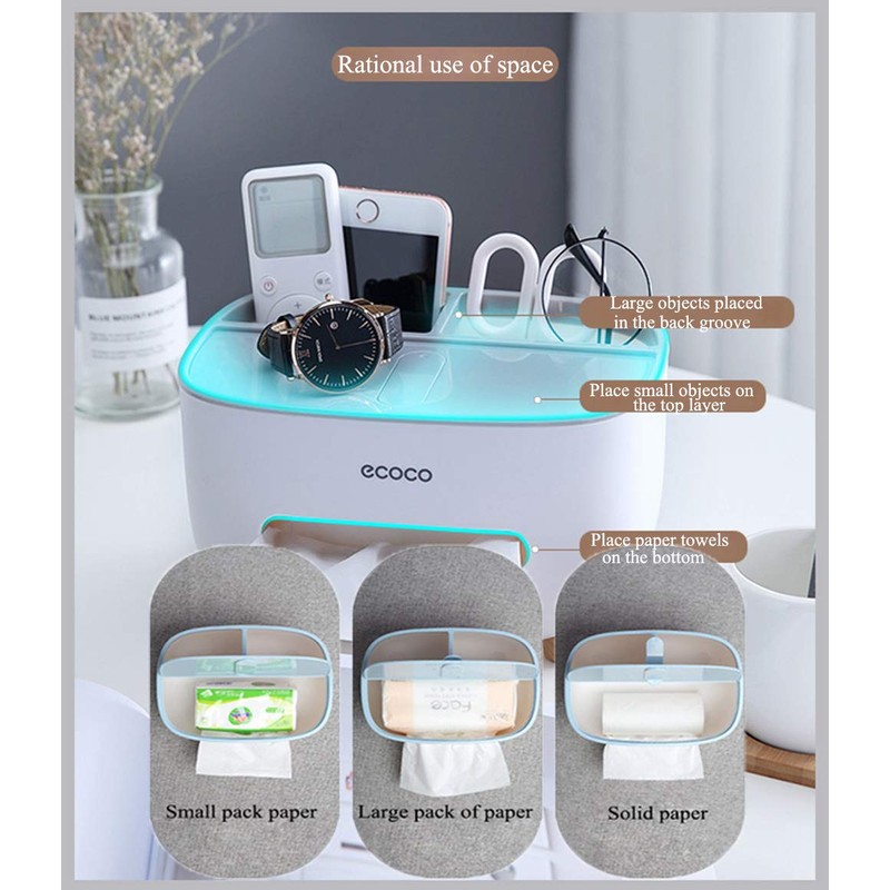 MHTECH Tissue Box, PVC Tissue Box, Multifunctional Box, Pen Holder,