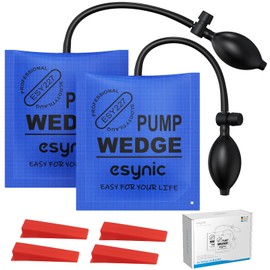 eSynic 2Pack Durable Air Wedge Bags Reliable Air Wedge Pump Up Bags Anti-slip Air Wedge Winbags Load-bearing 300lbs/136kg Air Lifting Tools with 4 Wedges for Door Window Washing Machine Installation