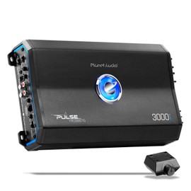 Planet Audio PL3000.1D Pulse Series Car Audio Amplifier – 3000 High Output, Monoblock, Class D, 1 Ohm Stable, Low Level Inputs, Low Pass Crossover, Mosfet Power Supply, Hook Up To Stereo and Subwoofer