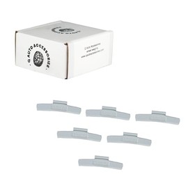 Q-AutoAccessories MC style 1.50 oz, Wheel Balancing Clip on, Hammer on Wheel Weights, coated (lead free) (25 pcs/box) (Q-AA-CO150MC-25)