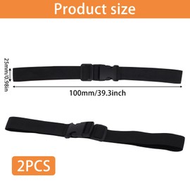 GDFYMI Luggage Straps for Suitcases, Fanny Pack Extender Strap Travel Straps to Connect Two Suitcases Adjustable Strap with Clips 2pcs, 1inch × 23.6 Inch