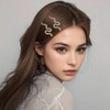 fdsmall Snake Hair Pins for Women 2Pcs Rhinestone Snake HairPins