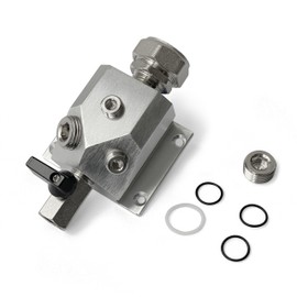 Upgrade Aluminum Manifold Kit 1/2" NPT input, 1/2",1/4" NPT output for 3/4" Air Compressor Manifold Block piping System Manifold Bar with #F23033 | 1PCS