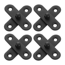 uxcell 4Pcs 360 Degree Rotating Pivot Hinges, 57 x 16.3mm Stainless Steel Centre Shaft Concealed Hidden Hinge for Home Kitchen Swinging Cabinet Doors, Black