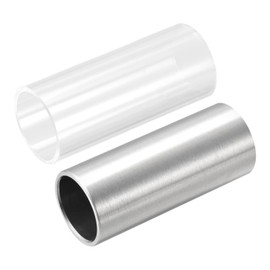 MECCANIXITY Guitar Slide 60mm Stainless Steel and PVC Slide Acoustic Guitar Finger Slide Silver Tone