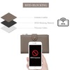 Leather Passport Wallet for Women, Slim RFID Blocking Passport Holder,