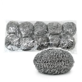 60g Stainless Steel Scrubber for Kitchen, Scorched Pots, and Sink Dishwashing 10 units