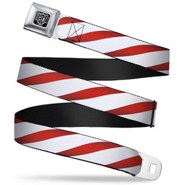 Buckle-Down Seatbelt Belt - Candy Cane - 1.5" Wide - 24-38 Inches in Length